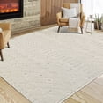 thumbnail image 1 of GlowSol 11'x15' Large Area Rugs for Living Room High-Low Pile Shag Rug Moroccan Geometric Rug Bohemian Rug Stain Resistant Non-Shedding Carpet, Beige, 1 of 6