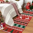 GlowSol 2' x 10' Christmas Runner Rug Washable Xmas Rug Kitchen Hallway