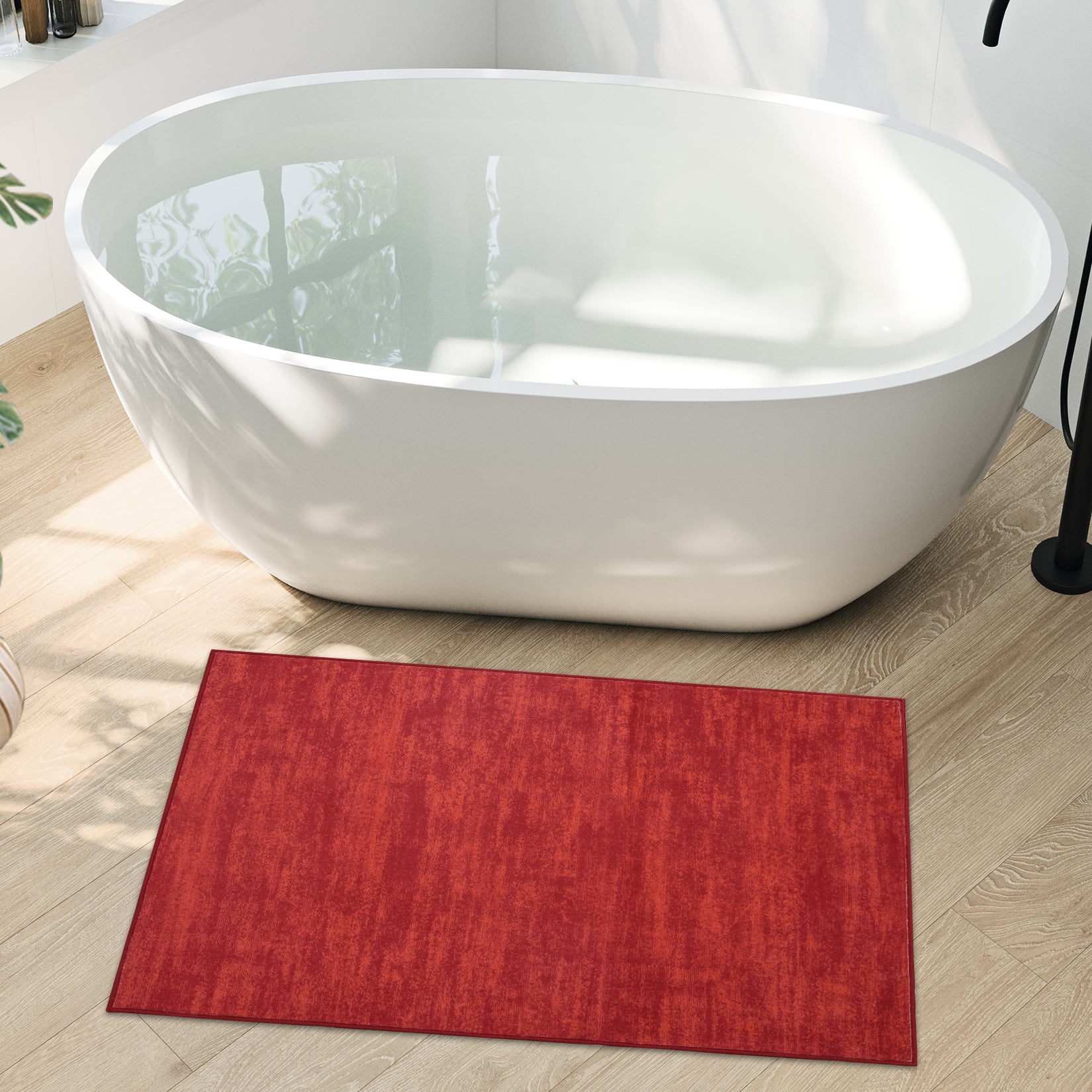 GlowSol 2' x 3' Small Area Rug Machine Washable Modern Solid Throw