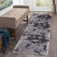thumbnail image 1 of GlowSol 2' x 6' Hallway Runner Rug Shag Furry Runner Rug Plush Fluffy Rug Soft Rug for Nursery Playroom Home Decorative, Dark Grey, 1 of 6