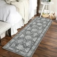 thumbnail image 1 of GlowSol 2' x 6' Kitchen Runner Rug Boho Vintage Floral Rugs Non Slip Bedroom Rugs for Laundry Room Hallway, Gray, 1 of 7