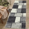 thumbnail image 1 of GlowSol 2' x 6' Long Runner Rug Geometric Rug Modern Non-Shedding Soft Runner Rug Non-Slip Bedroom Rugs for Laundry Kitchen, Gray/Multi, 1 of 7