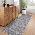 thumbnail image 1 of GlowSol 2' x 6' Long Runner Rug Modern Braided Print Rug Washable Rug Anti-Slip Bedroom Kitchen Rugs for Hallway, Dark Gray, 1 of 8