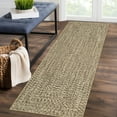 thumbnail image 1 of GlowSol 2' x 6' Runner Rug Modern Braided Print Rugs Non-Slip Low Pile Bedroom Runner Rug Washable Floor Mat for Kitchen Hallway, Natural, 1 of 8