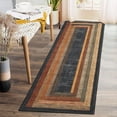 thumbnail image 1 of GlowSol 2' x 6' Runner Rug Modern Geometric Non Slip Bedroom Rugs Contemporary Soft Foldable Accent Rug for Kitchen Laundry Hallway, Red, 1 of 7