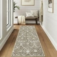 thumbnail image 1 of GlowSol 2' x 6' Runner Rug Vintage Medallion Rugs Floral Rug Non-Slip Bedroom Area Rugs for Kitchen Hallway, Brown, 1 of 6
