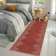 thumbnail image 1 of GlowSol 2' x 6' Washable Runner Rug Geometric Striped Rug Ruuner Soft Non Slip Bedroom Throw Carpet for Living Room, Red, 1 of 2