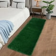 thumbnail image 1 of GlowSol 2' x 8' Hallway Runner Rug Shag Furry Runner Rug Plush Fluffy Rug Soft Rug for Nursery Playroom Home Decorative, Green, 1 of 5