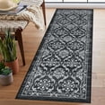 thumbnail image 1 of GlowSol 2' x 8' Long Runner Rug Vintage Farmhouse Floral Print Rug Machine Washable Kitchen Runner Rug Low Pile Non-Shedding Floor Carpet for Laundry, Gray Black, 1 of 6