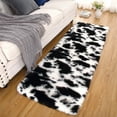 thumbnail image 1 of GlowSol 2' x 8' Shag Hallway Runner Rug Plush Shaggy Area Rug Fluffy Rug Modern Accent Rug for Kitchen Nursery Dorm Room, Black White, 1 of 6