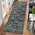 thumbnail image 1 of GlowSol 2' x 8' Shag Runner Rug Modern Geometric Hallway Rug Bohemian Soft Plush Rug Runner Thick Rug for Kitchen Bedroom, Gray, 1 of 5
