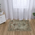 thumbnail image 1 of GlowSol 2'x3' Small Throw Rug Vintage Low Pile Washable Mat Non-Slip Persian Kitchen Sink Rug Floor Carpet for Entrance Laundry Bedroom, Brown, 1 of 8