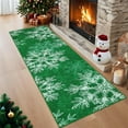 thumbnail image 1 of GlowSol 2'x6' Christmas Runner Rug Indoor Non-Slip Bedsides Runner Rug Soft Runner Rug for Hallway Kitchen Laundry Room, Green, 1 of 7
