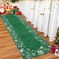 thumbnail image 1 of GlowSol 2'x6' Christmas Runner Rug Indoor Non-Slip Bedsides Runner Rug Soft Scalloped Edge Runner Rug for Hallway Kitchen Laundry Room, Green, 1 of 7
