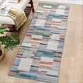 thumbnail image 1 of GlowSol 2'x6' Hallway Runner Rug Modern Abstract Long Runner Rug Geometric Floor Carpet Farmhouse Bedsides Mat for Laundry Kitchen, Multi, 1 of 6