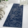 thumbnail image 1 of GlowSol 2'x6' Hallway Runner Rug Vintage Distressed Washable Floor Runner Rug Non Slip Boho Bedroom Runner Rugs for Laundry Room, Dark Blue, 1 of 6