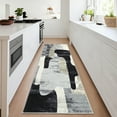 thumbnail image 1 of GlowSol 2'x6' Hallway Runner Rugs Modern Abstract Print Runner Rug Non-Slip Bedroom Soft Runner Rug for Kitchen Laundry Room, Gray, 1 of 6