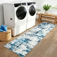 thumbnail image 1 of GlowSol 2'x6' Kitchen Runner Rug Modern Abstract Washable Rugs for Laundry Room Indoor Soft Non Slip Low Pile Bedroom Rug, Blue, 1 of 7