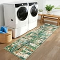 thumbnail image 1 of GlowSol 2'x6' Kitchen Runner Rug Modern Abstract Washable Rugs for Laundry Room Indoor Soft Non Slip Low Pile Bedroom Rug, Green, 1 of 7