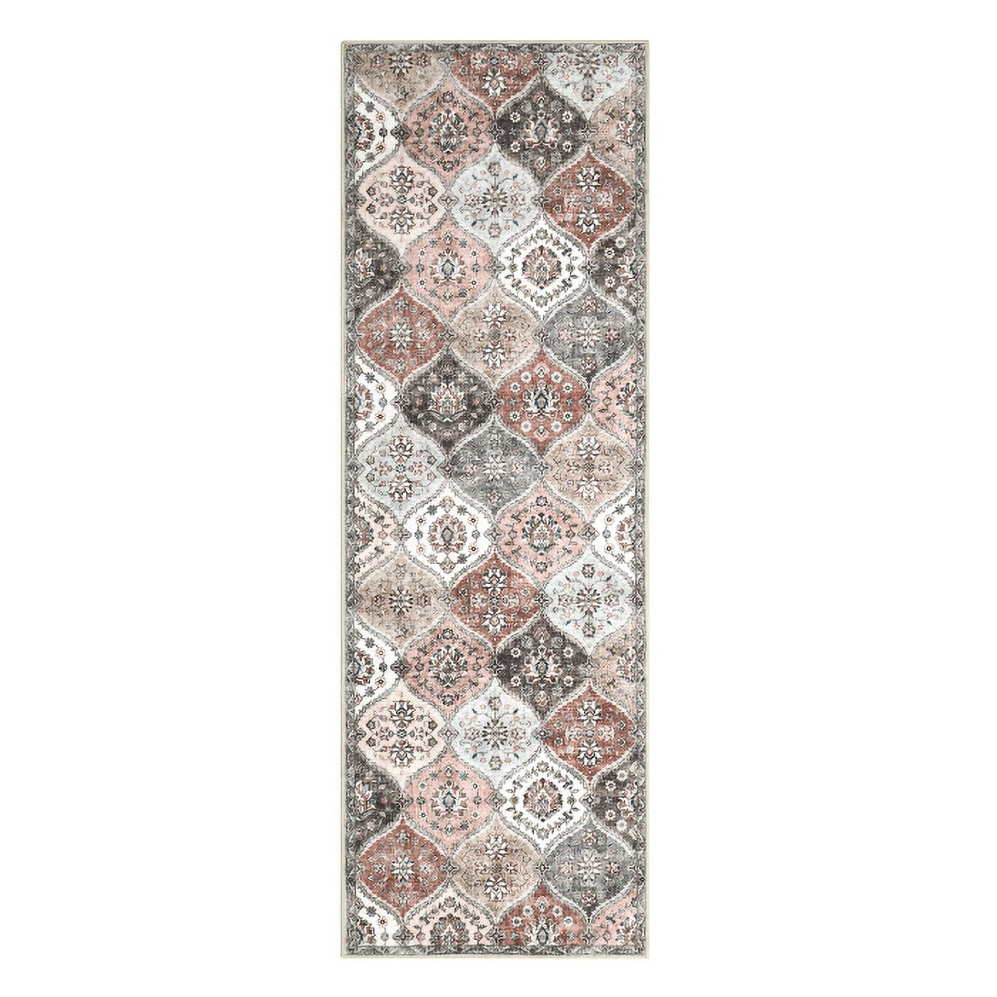 Long Rug Graphics GlowSol 2'x6' Long Runner Rug Moroccan Trellis Runners Non-Slip ...