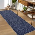 thumbnail image 1 of GlowSol 2'x6' Modern Solid Runner Rug Washable Non Slip Low Pile Bedroom Runner Rug Soft Foldable Runners for Laundry, Blue, 1 of 7