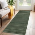 thumbnail image 1 of GlowSol 2'x6' Modern Striped Rugs Washable Hallway Runner Rug Soft Non Slip Bedroom Runner Rug Farmhouse Kitchen Runner Rug for Laundry Room, Green, 1 of 6