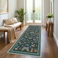 thumbnail image 1 of GlowSol 2'x6' Mushroom Insect Floral Runner Rug Kitchen Hallway Runner Rugs Non Slip Bedroom Runner Rug for Laundry Room, Black, 1 of 6