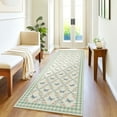 thumbnail image 1 of GlowSol 2'x6' Runner Rug Hallway Kitchen Floral Butterfly Pattern Runner Rug Soft Non Slip Bedroom Runner Rug for Laundry Entryway, Green, 1 of 8