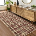 thumbnail image 1 of GlowSol 2'x6' Runner Rug Washable Plaid Rug Entryway Hallway Kitchen Runners Farmhouse Bedsides Runners Rug for Laundry Room, Red, 1 of 6