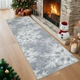 thumbnail image 1 of GlowSol 2'x8' Christmas Kitchen Runner Rug Indoor Non-Slip Bedsides Runner Rug Soft Christmas Snowflakes Area Rug for Hallway Laundry Room, Grey, 1 of 7
