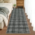 thumbnail image 1 of GlowSol 2'x8' Runner Rug Washable Plaid Rug Entryway Hallway Kitchen Runners Farmhouse Bedsides Runners Rug for Laundry Room, Gray, 1 of 8
