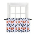 thumbnail image 1 of GlowSol 27"x24" Cafe Curtain Farmhouse Blackout Witch Hat Printed Halloween Decorations Kitchen Curtian, Orange, 2 Panels, 1 of 8