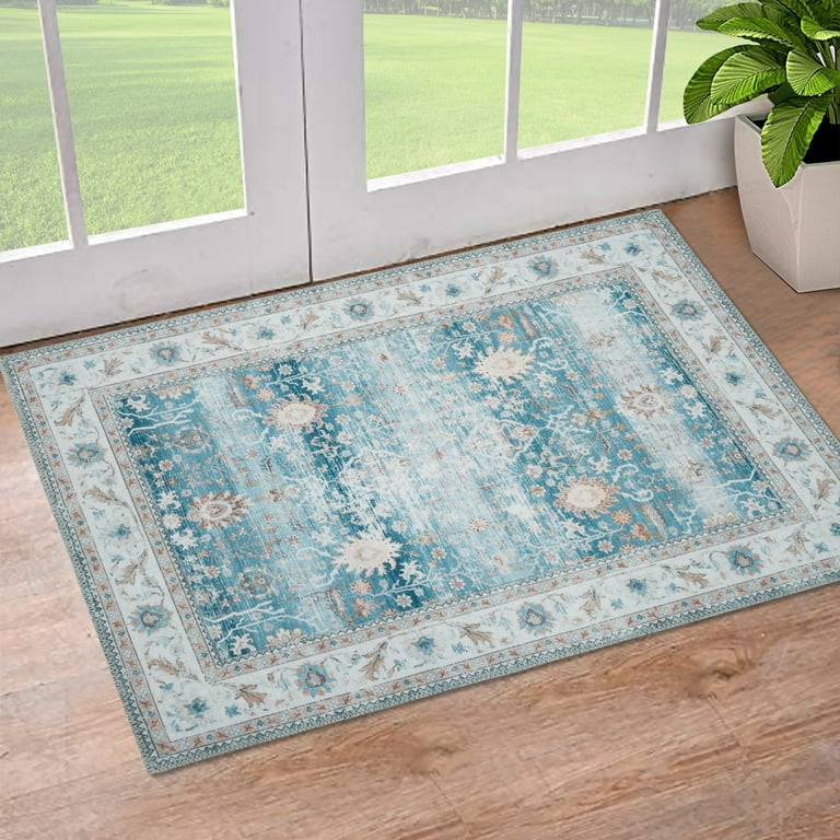 2x3 ft Door Mat Entryway Rugs Washable Boho Rug Small Area Rugs