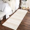 thumbnail image 1 of GlowSol 2x6 Boho Runner Rug Non-Slip Washable Thin Rug Runner Modern Rug Soft Geometric Bedsides Rug Indoor Rug for Hallway Laundry, Taupe, 1 of 6