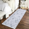 thumbnail image 1 of GlowSol 2x6 Geometric Moroccan Runner Rug Hallway Rug Modern Washable Rug Non-Slip Accent Rug Bedsides Runner Rug for Bedroom Laundry, Light Grey, 1 of 7