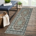 thumbnail image 1 of GlowSol 2x6 Runner Rug Vintage Washable Hallway Rug Runner Floral Print Distressed Rug Low Pile Non-Slip Indoor Floor Cover for Kitchen Laundry, Green, 1 of 6