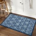 thumbnail image 1 of GlowSol 3' x 5' Machine Washable Area Rug Vintage Oriental Floral Accent Rug Indoor Non-Slip Low Pile Soft Foldable Floor Carpet for Home Floor Decor, Blue, 1 of 6