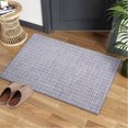 thumbnail image 1 of GlowSol 3' x 5' Modern Solid Area Rug Plaid Geometric Print Rug Low Pile Non-Slip Rug Foldable Thin Rug for Dorm Home Office, Dark Gray, 1 of 6