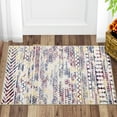 thumbnail image 1 of GlowSol 3'x5' Area Rug Chenille Bohemian Rug Distressed Moroccan Low Profile Mat Indoor Geometric Carpet for Home Office Easy Cleaning, Multi Color, 1 of 6