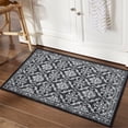 thumbnail image 1 of GlowSol 3x5 Machine Washable Area Rug Vintage Oriental Floral Accent Rug Indoor Non-Slip Low Pile Soft Foldable Floor Carpet for Home Floor Decor, Gray Black, 1 of 6