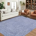 thumbnail image 1 of GlowSol 4' x 6' Area Rug Modern Braided Print Rugs for Living Room Bedroom Non-Slip Low Pile Accent Rug Washable Floor Cover, Light Blue, 1 of 8
