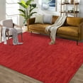 thumbnail image 1 of GlowSol 5 by 7 Red Solid Area Rug Soft Low-Pile Non-Slip Modern Machine Washable Area Rug Indoor Carpet for Living Room Bedroom Kids Room, 1 of 6