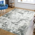 thumbnail image 1 of GlowSol 5' x 7' Abstract Area Rug Modern Area Rug Non-Slip Non-Shedding Area Rug Low Pile Foldable Thin Rug for Dining Room Kitchen Home Office, Gray Green, 1 of 6