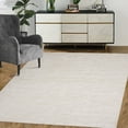 thumbnail image 1 of GlowSol 5' x 7' Contemporary Area Rug Low-Pile Non-Slip Stain Resistant Solid Modern Area Rug for Living Room Bedroom Kids Room Home Office, Light Beige, 1 of 5