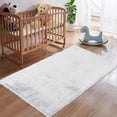 thumbnail image 1 of GlowSol 5' x 7' White Area Rug for Living Room Bedroom Floor Soft Faux Rabbit Fur Rugs Fuzzy Shag Non-Shedding Furry Bedside Carpet Home Decor, Rectangle, 1 of 7
