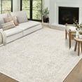 thumbnail image 1 of GlowSol 5'x7' Area Rug Soft Washable Oriental Distressed Rug Non-Slip Low Pile Indoor Carpet for Dining Room Home Office, Beige, 1 of 8