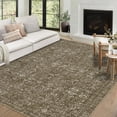 thumbnail image 1 of GlowSol 5'x7' Area Rug Soft Washable Oriental Distressed Rug Non-Slip Low Pile Indoor Carpet for Dining Room Home Office, Brown, 1 of 8