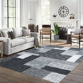 thumbnail image 1 of GlowSol 5'x7' Machine Washable Area Rug Geometric Rug Color-Block Patchwork Accent Rug Soft Foldable Rug for Dorm Nursery, Gray, 1 of 7