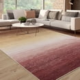 thumbnail image 1 of GlowSol 5'x7' Modern Ombre Rug Contemporary Machine Washable Abstract Throw Carpet Anti-Slip Soft Foldable Accent Rug, Pink/Brown, 1 of 6