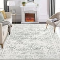 thumbnail image 1 of GlowSol 5'x7' Vintage Distressed Area Rug Boho Washable Rug Indoor Soft Low Pile Anti-Slip Throw Carpet for Playroom Nursery, Beige Gray, 1 of 6